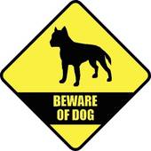 170x170 Clipart Of Danger! Beware Of Dog! K6006865