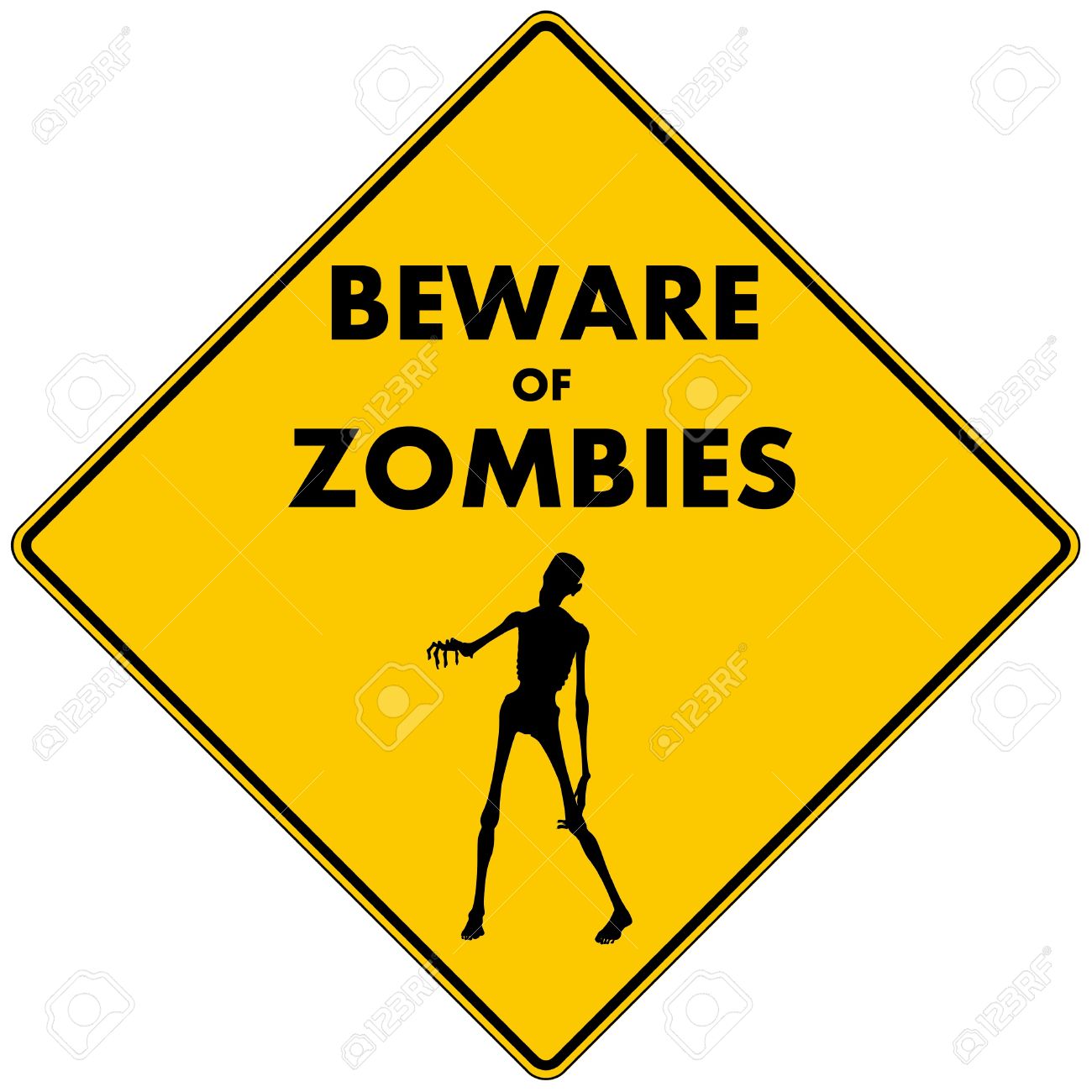 1300x1300 Zombie Clipart Warning