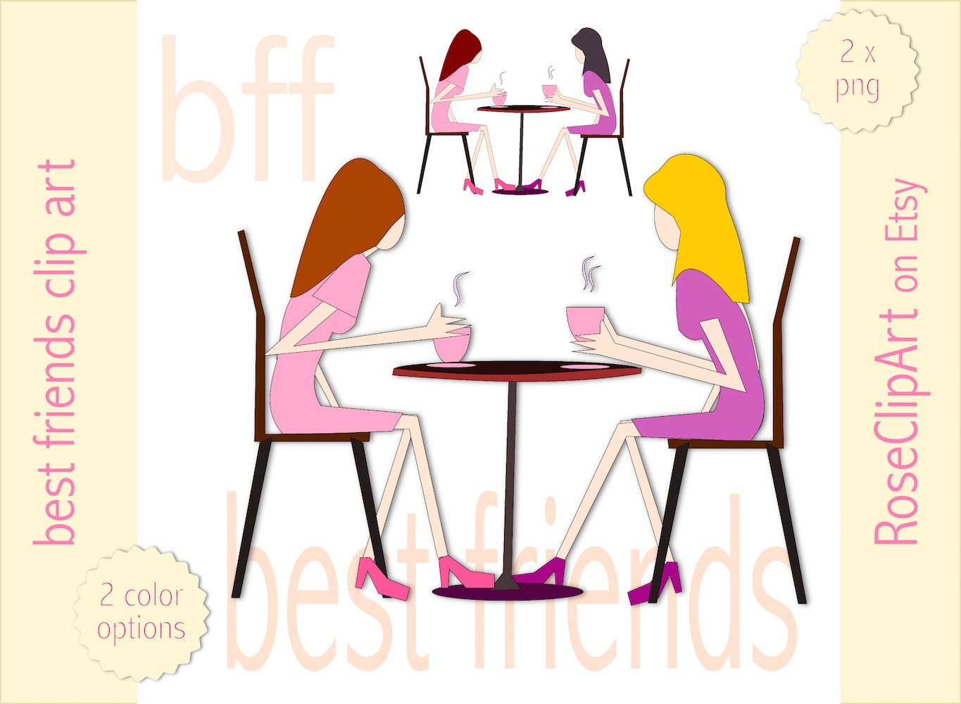 1365x1000 Best Friends With Coffee Clip Art