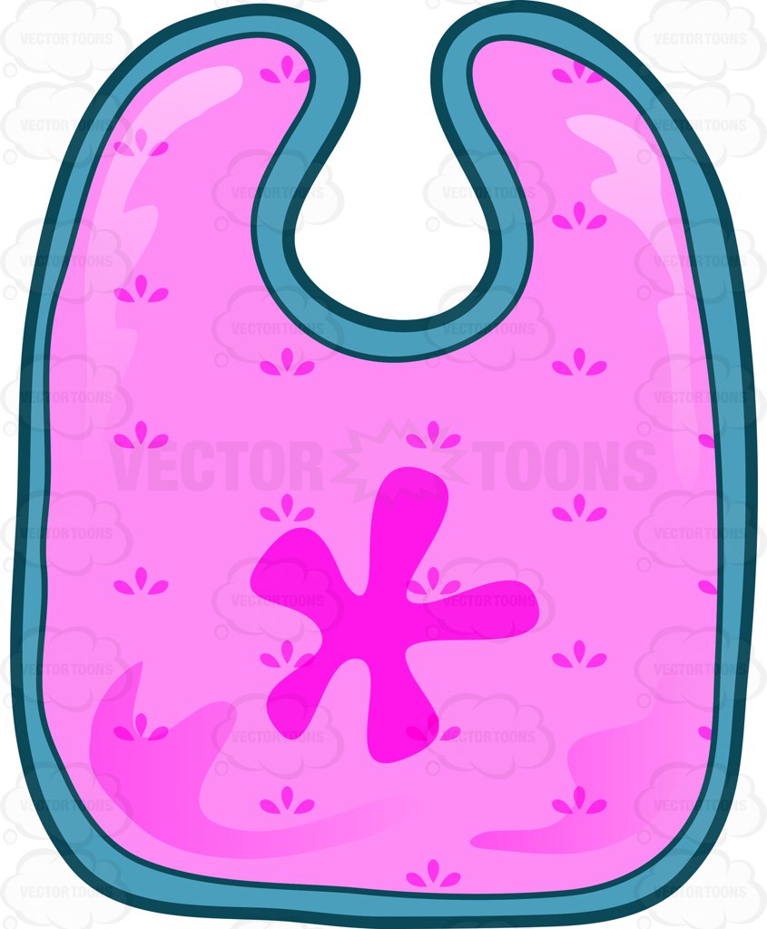 845x1024 Cartoon Purple Baby Bib Clipart