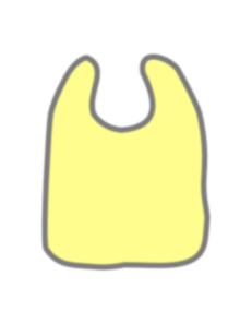 231x297 Yellow Gray Baby Bib Clip Art