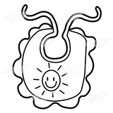 160x160 Bib Clipart Black And White 1 Clipart Station