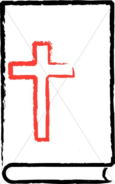 384x612 Red Cross On Black Outline Bible Bible Clipart