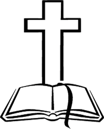 400x493 Clipart Bible And Cross