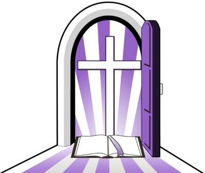400x339 Image Cross In Purple Doorway Cross Image