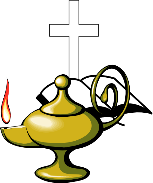 498x596 Lamp With Bible And Cross Clip Art