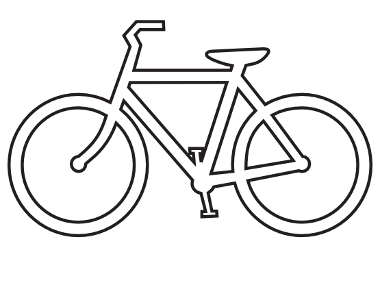 555x416 Clip Art Bicycle Route Sign Squiggly Svg Svg