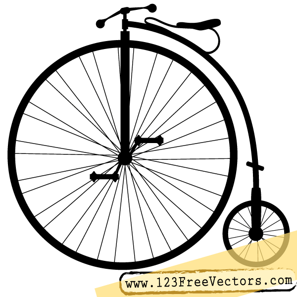 600x600 Penny Farthing Bicycle Vector Clip Art 123freevectors