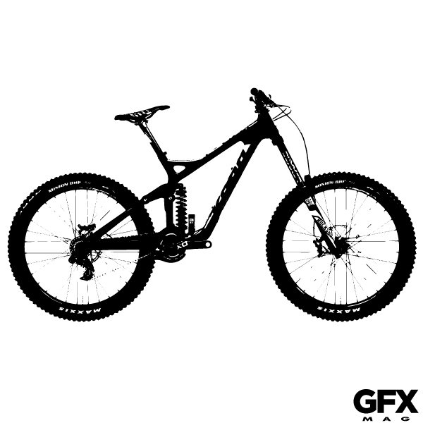 600x600 Free Vector Mountain Bike Silhouette