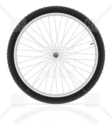 362x400 Front Bicycle Wheel Isolated On White Background Royalty Free