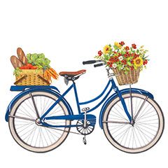 240x240 Bicycles With Baskets Clipart
