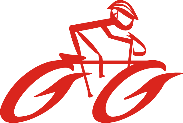 600x404 Cyclist On Bike Clip Art
