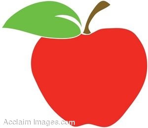 300x259 Big Apple Clip Art Clipart Illustration Of A Red Apple With Leaf