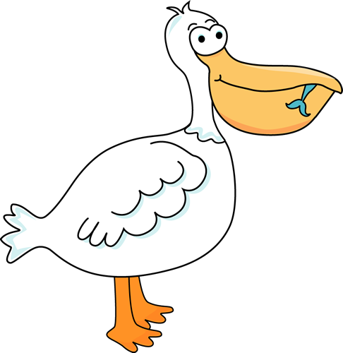 486x500 Pelican Eating Fish Clip Art