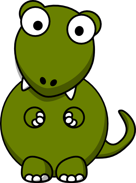 444x600 Big Eye Dinosaur Clip Art
