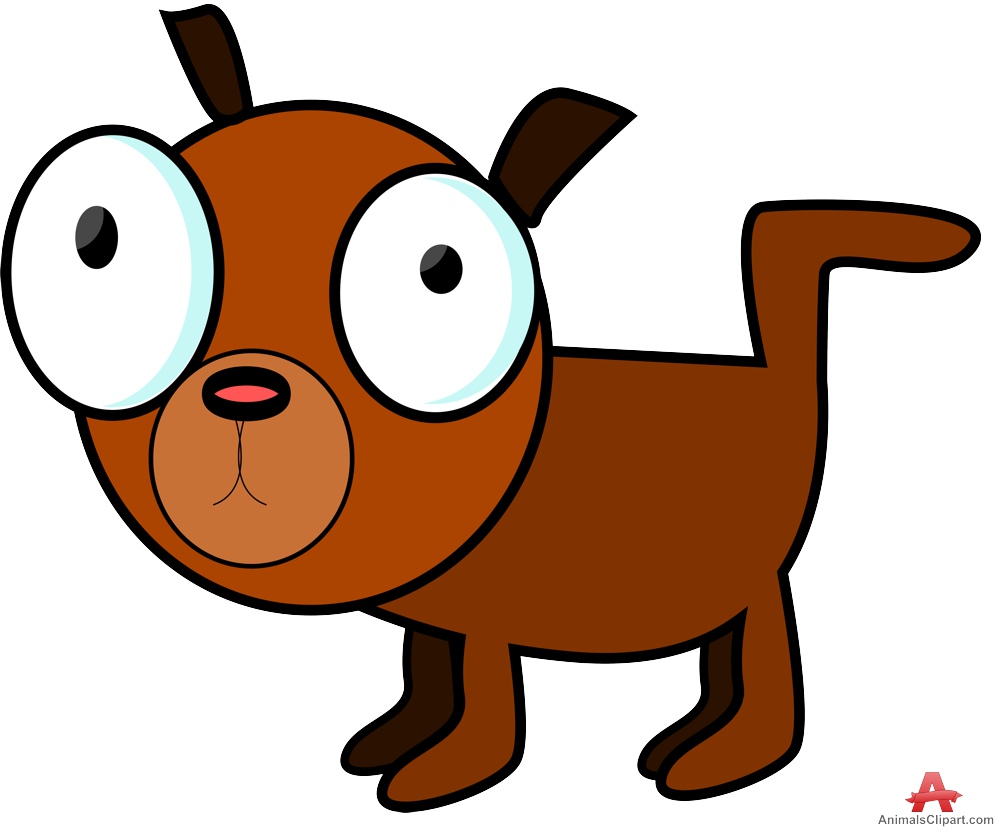 999x831 Brown Cartoon Dog Character With Big Eyes Free Clipart Design