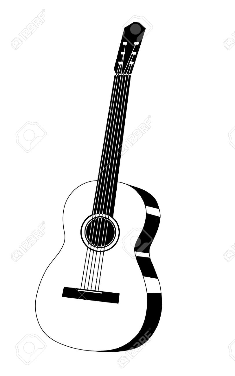 812x1300 Drawn Guitar Illustration