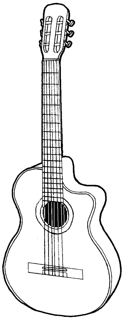 400x1027 How To Draw A Guitar With Easy Step By Step Drawing Tutorial
