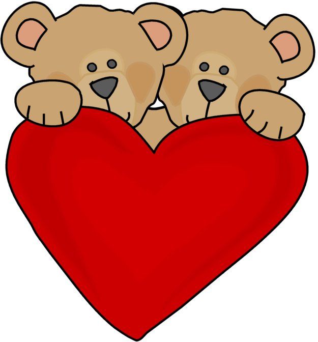 625x672 Bear Clipart Heart
