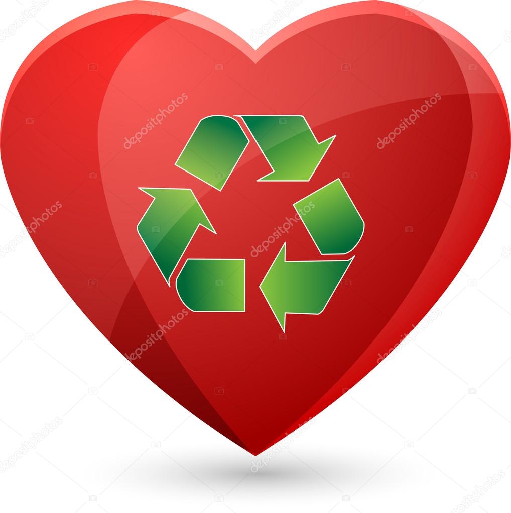 1018x1023 Big Red Heart With Recycle Symbol
