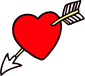 288x260 Big Heart With Arrow Heart Images