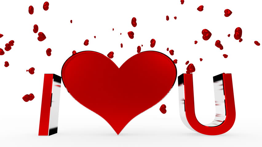 852x480 Red Heart Thumping On White Background Seamless Looping. Big Heart