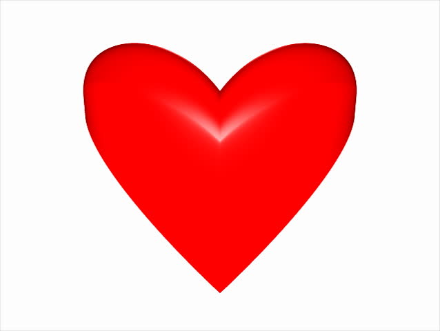 638x480 Big Red Heart Creating On The White Background. Message I Love You