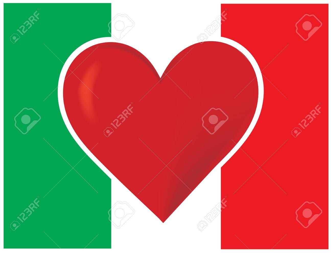 1300x991 Italy Italian Flag Heart