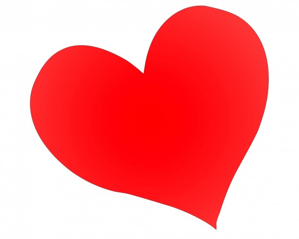 615x492 Single Big Red Heart Free Stock Photo