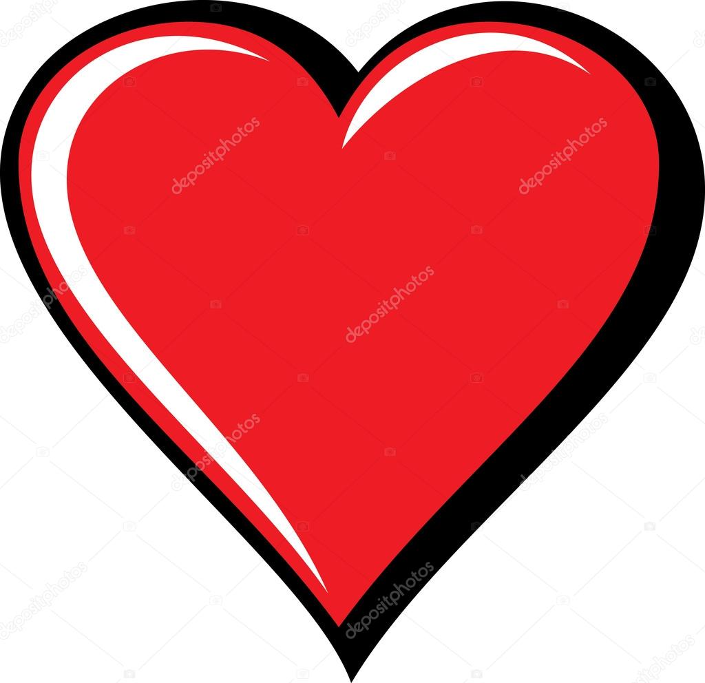 1024x992 Big Red Heart, Isolated On White Background, Vector Illustration