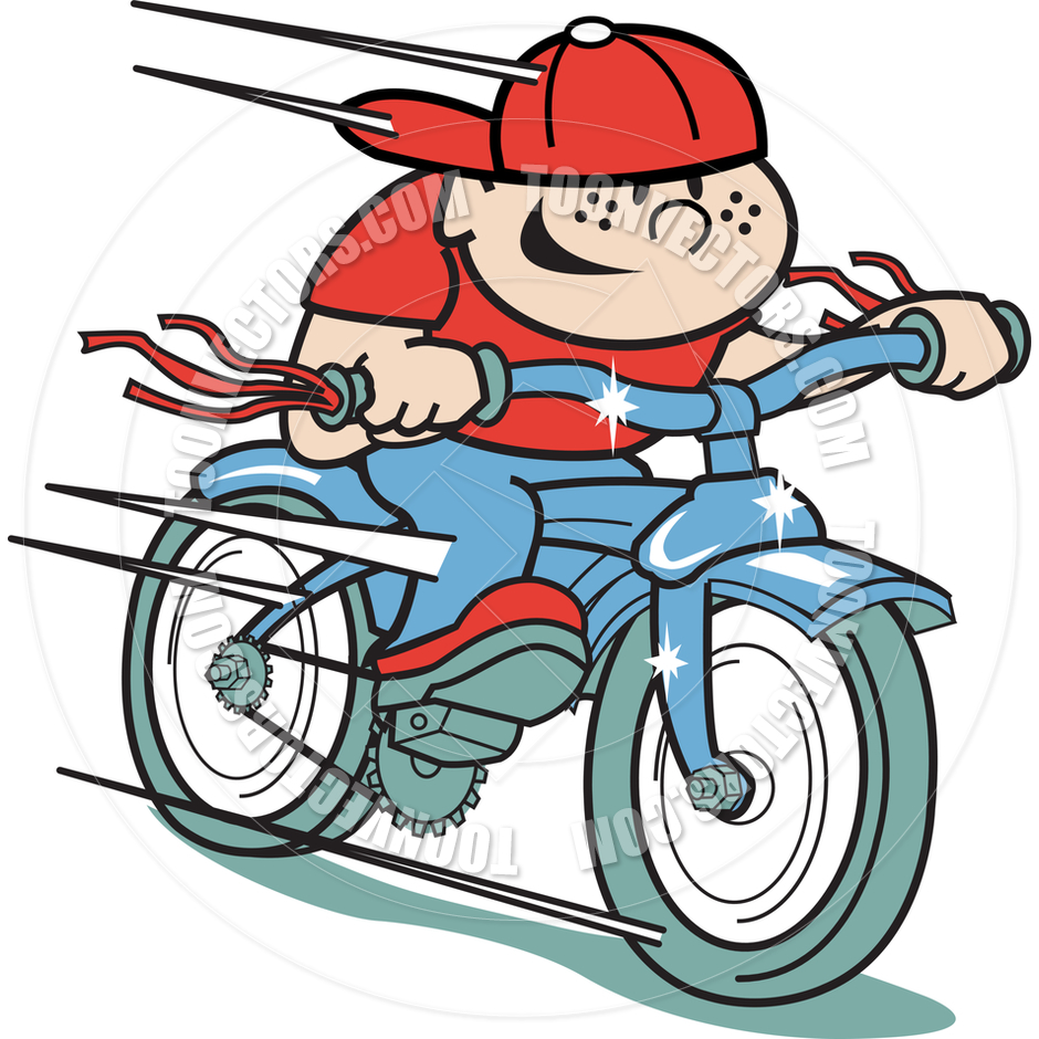 940x940 Cartoon Boy Bike Vector Illustration By Clip Art Guy Toon