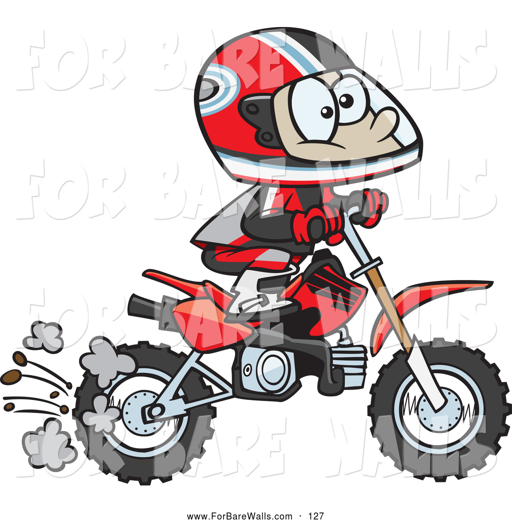 1024x1044 Printable Illustration Of A Cartoon Boy Riding A Dirt Bike To