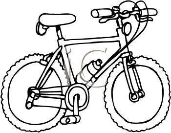 350x272 Bicycle Clipart Line Drawing