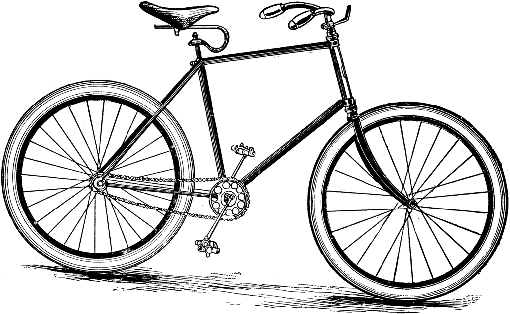 1024x631 Bike Clipart Black And White