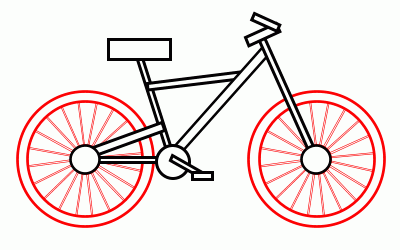 400x250 Bicycle Clipart Black And White Archives