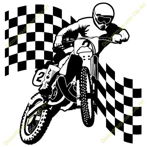 500x500 Dirt Bike Clipart Black And White Clipart Panda
