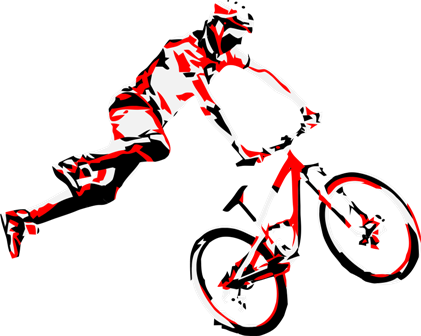 421x336 Mountain Bike Rider Clip Art Cliparts
