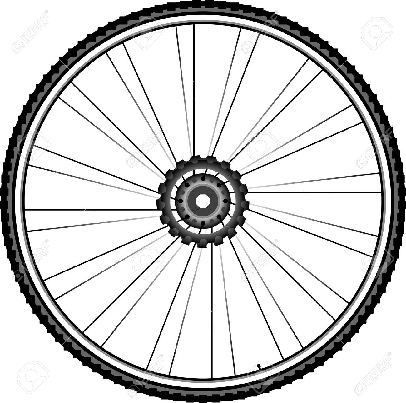 1300x1290 Biker Clipart Bicycle Wheel