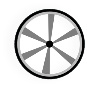 300x300 Wagon Wheel Gray Clip Art