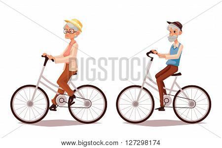 450x300 Mature Couple Riding Bikes, Cartoon Image Amp Photo Bigstock
