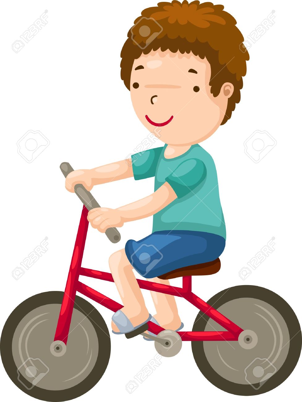 977x1300 Young Boy Riding A Bicycle Royalty Free Cliparts, Vectors,