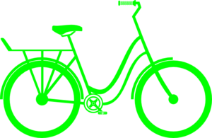 300x195 Green Bike Clip Art