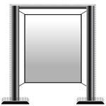 150x150 Billboard With Urban Horizon Royalty Free Vector Clip Art Image