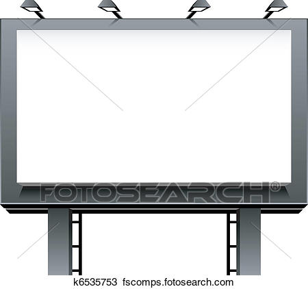 450x422 Clipart Of Advertising Billboard K6535753