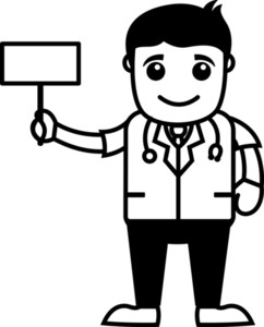 242x300 Doctor Holding Blank Billboard