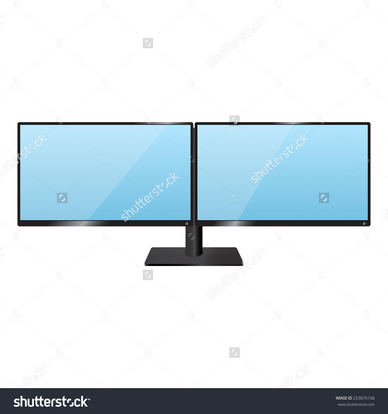 1500x1600 Double Monitor Clipart