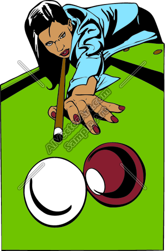 329x500 Female Pool Player Billiards Clipart And Vectorart Misc Graphics