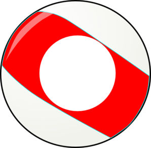 298x294 Red Stripe Billiard Ball Clip Art