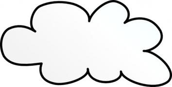 354x180 Cloud Outline Clip Art