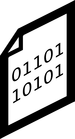 312x576 Binary File Icon Clip Art